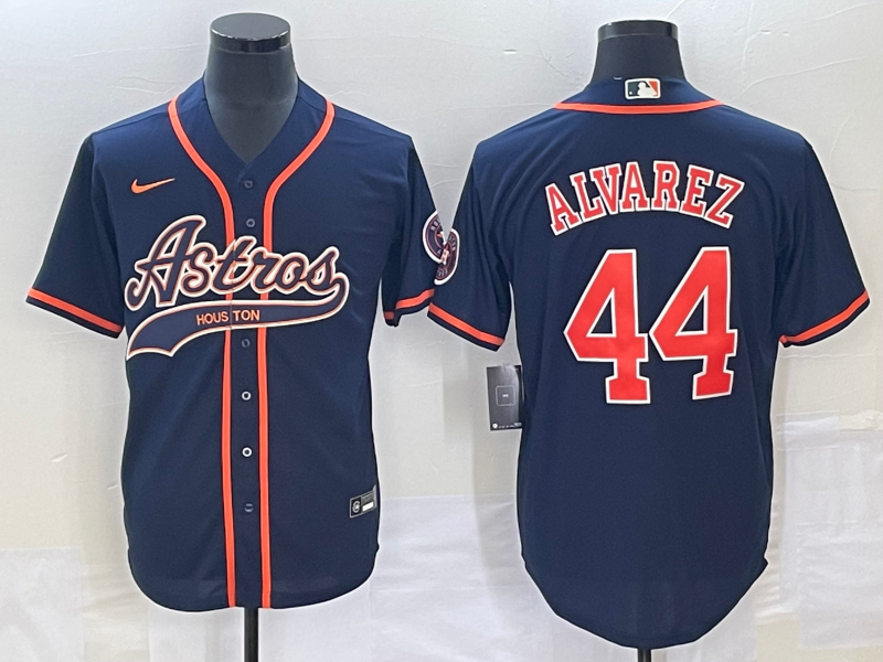 Men's Houston Astros #44 Yordan Alvarez Navy Cool Base Stitched Baseball Jersey Men's Houston Astros #44 Yordan Alvarez Navy Cool Base Stitched Baseball Jersey